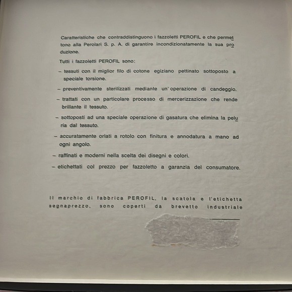 Perofil Italian handkerchiefs. NIB - Picture 3 of 3